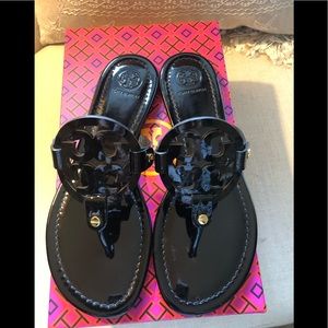 Tory Burch Miller, Black Patent, 7